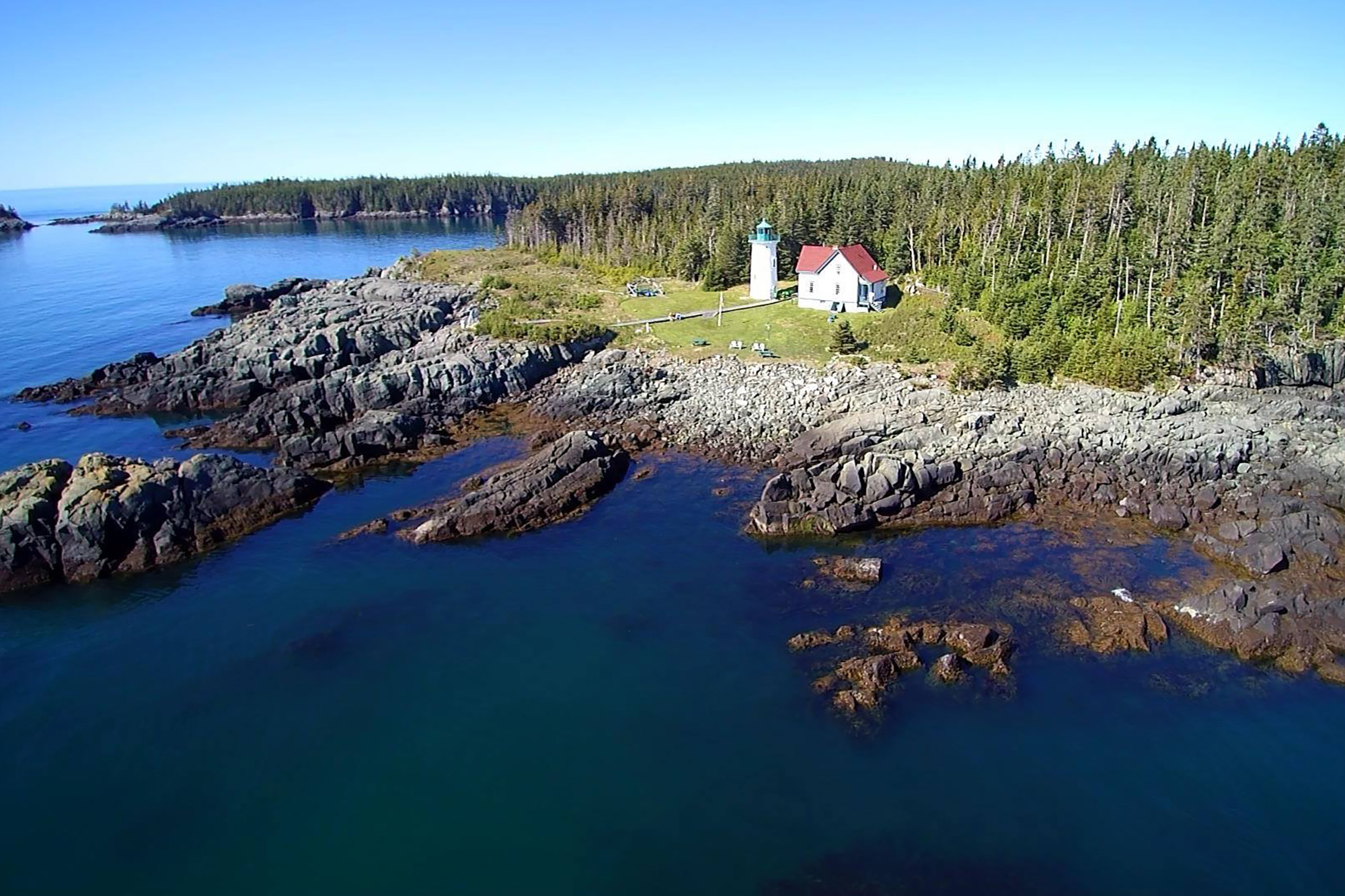 The remote Little River Lighthouse sits on a 15-acre island off the coast of Maine.