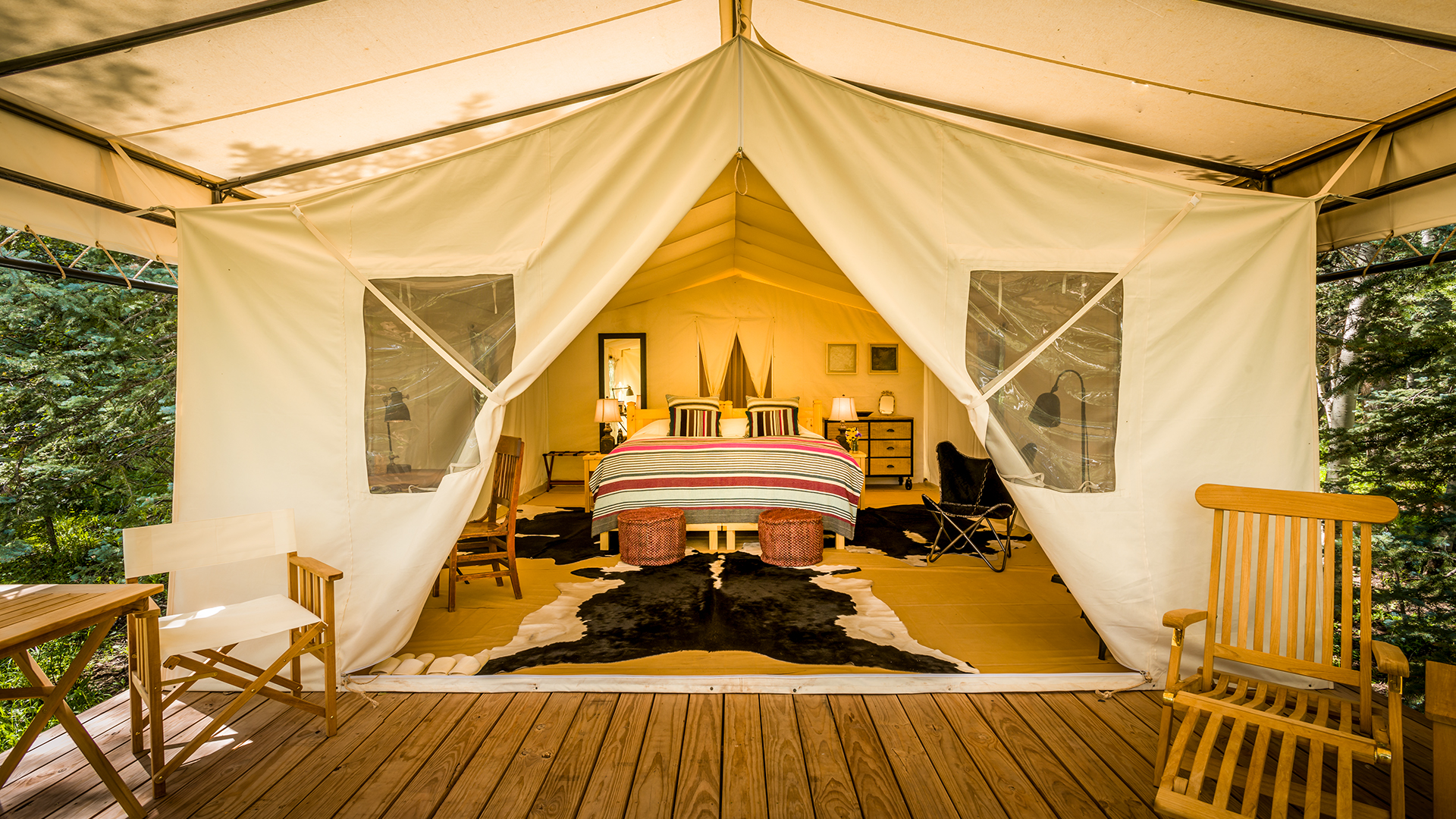 While there are plenty of activities on offer at Dunton River Camp, you could also simply relax outside your tent.